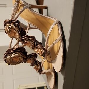 AERIN Blush, Beige, Rose open toe 4-inch heels. CORSICA